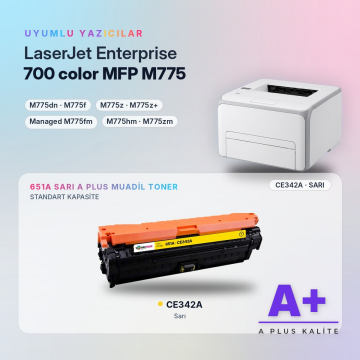 Hp 651A CE342A Sarı Muadil Toner A Plus / LaserJet Enterprise 700 Color MFP M775