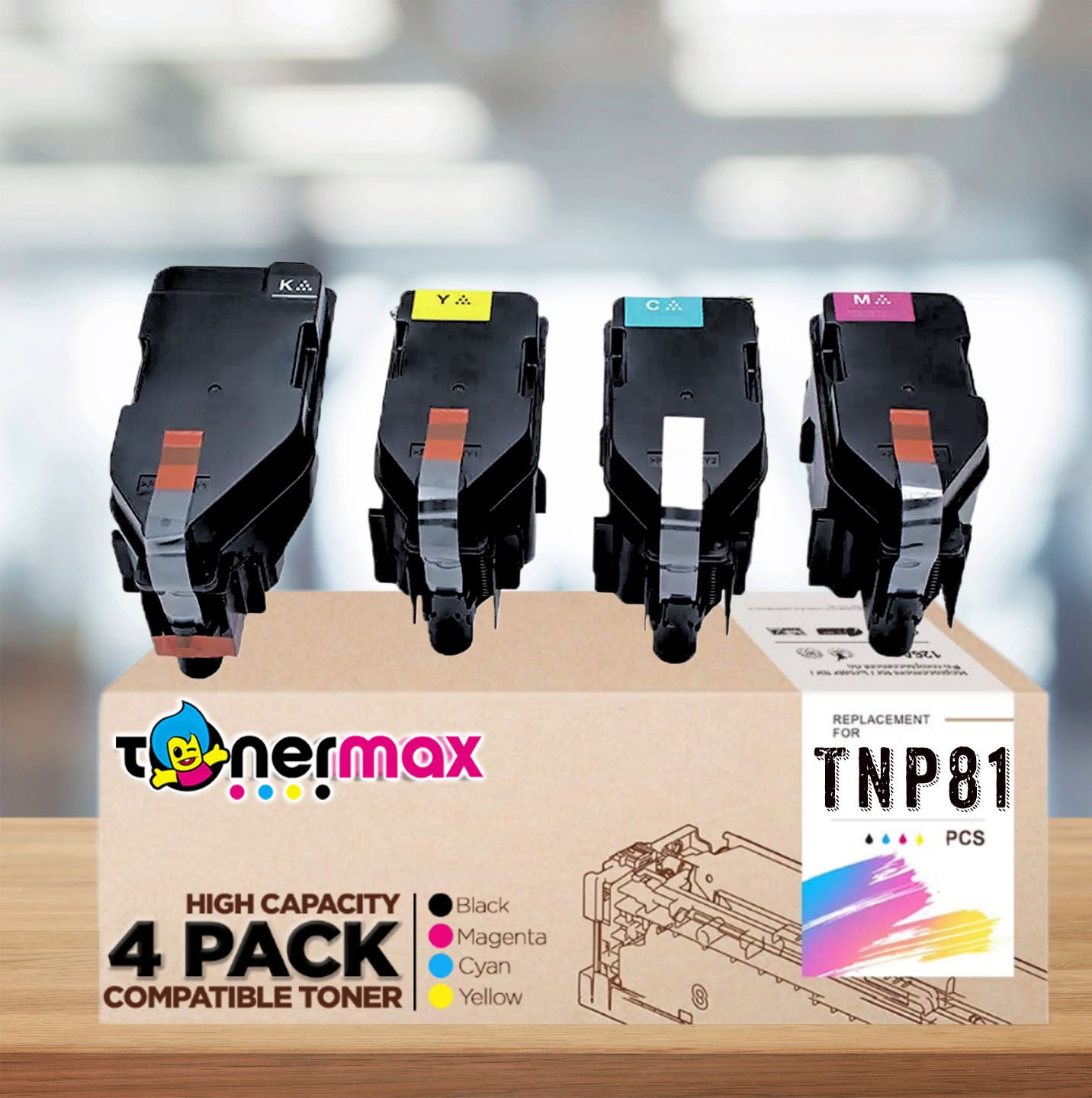Konica Minolta Bizhup TNP-81 Muadil Toner Takım / C3300i / C4000i