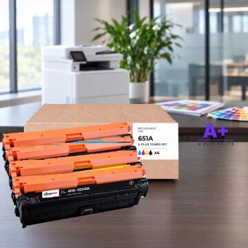 Hp 651A CMYK Muadil Toner Seti A Plus / LaserJet Enterprise 700 Color MFP M775 / CE340A / CE341A / CE342A / CE343A