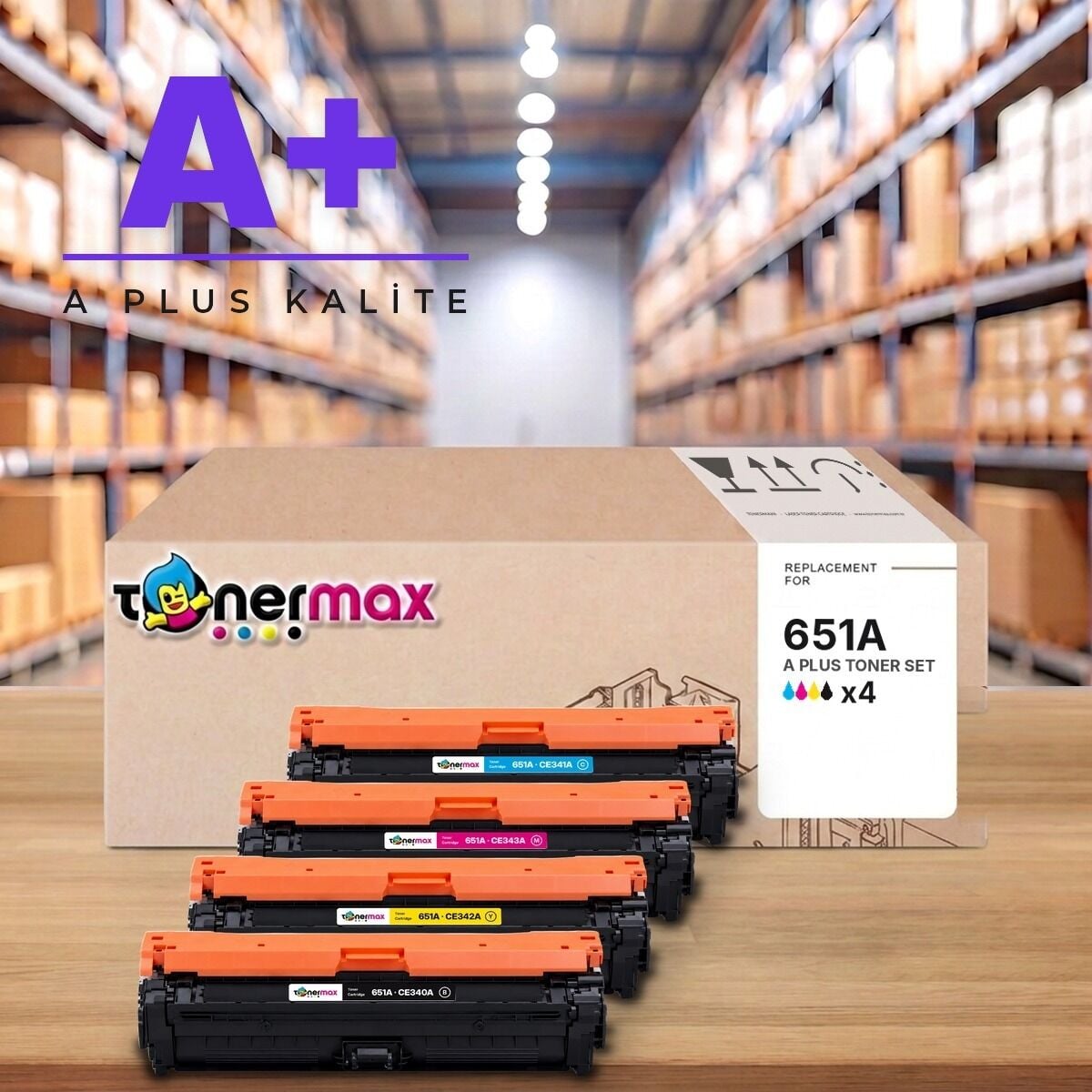 TonerMAX® 651A CMYK A Plus Muadil Toner Takımı