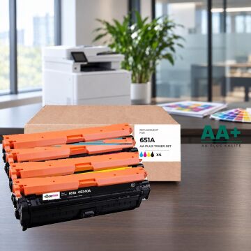 Hp 651A CMYK Muadil Toner Seti AA Plus / LaserJet Enterprise 700 Color MFP M775 / CE340A / CE341A / CE342A / CE343A