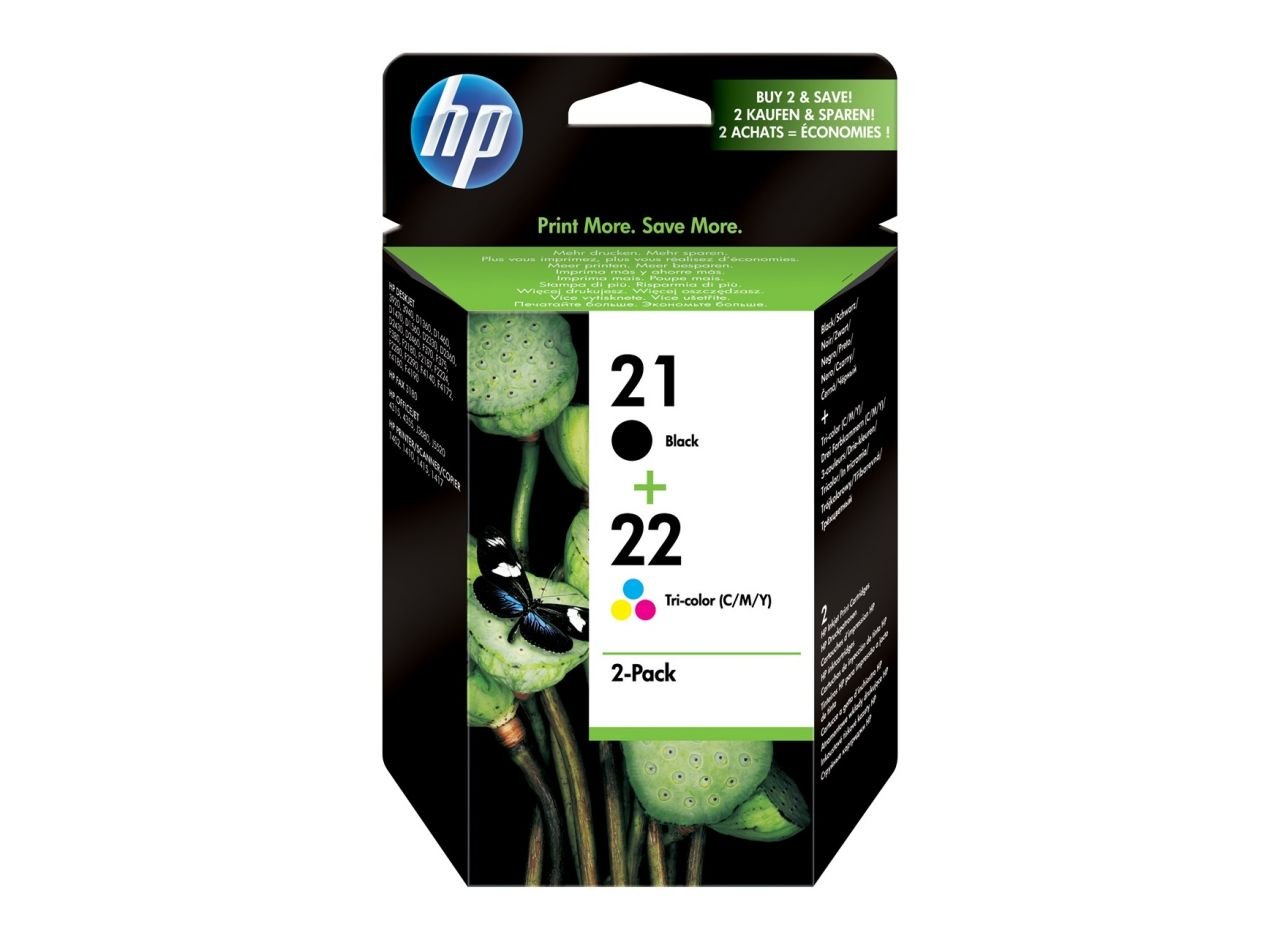 HP 21 + 22 SD367A Siyah / Mavi / Sarı / Kırmızı Orjinal Kartuş