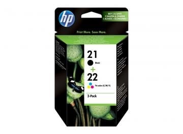 HP 21 + 22 SD367A Siyah / Mavi / Sarı / Kırmızı Orjinal Kartuş