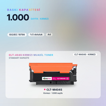 Samsung CLT-M404S Muadil Toner Kırmızı / Xpress C430 / C480
