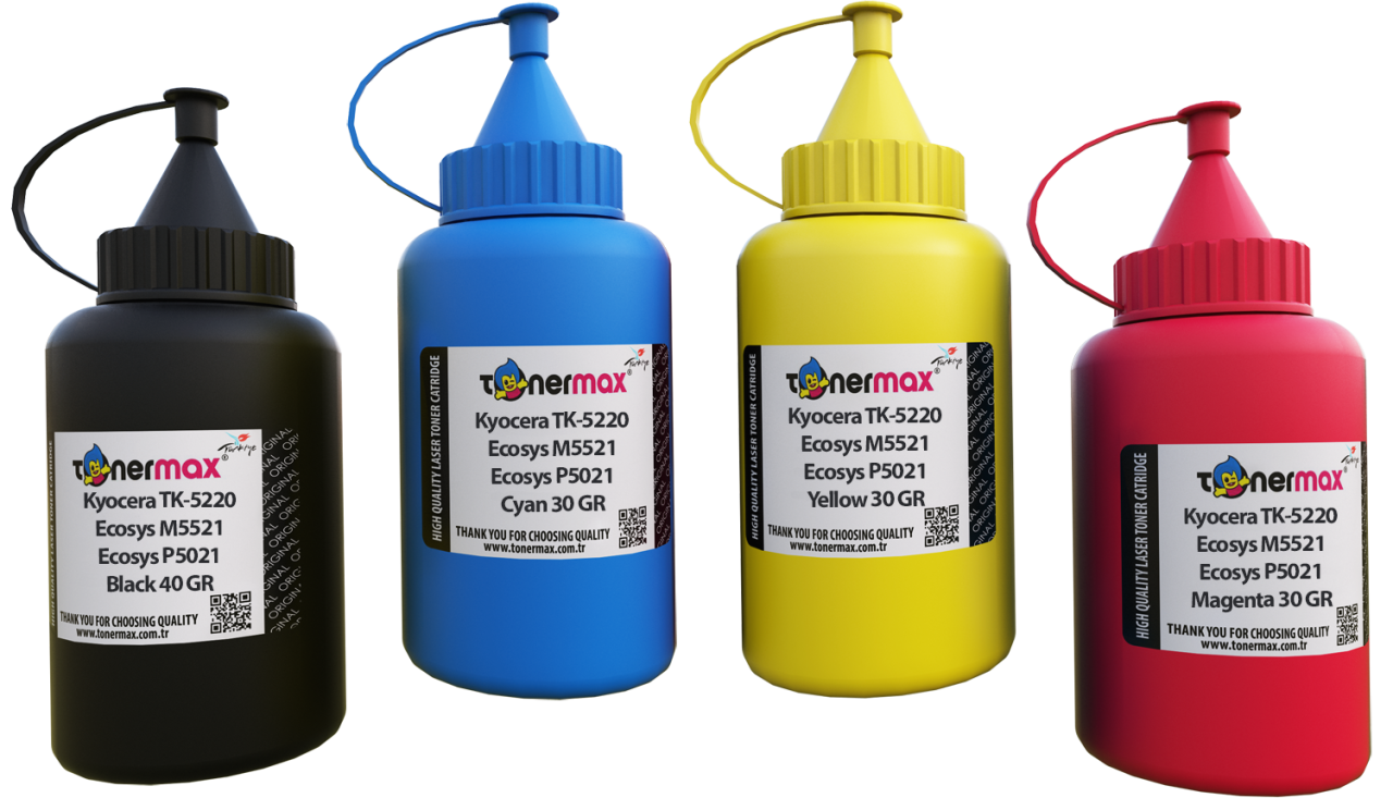 Kyocera Mita TK-5220 CMYK Set Toner Tozu/ Ecosys P5021 / M552
