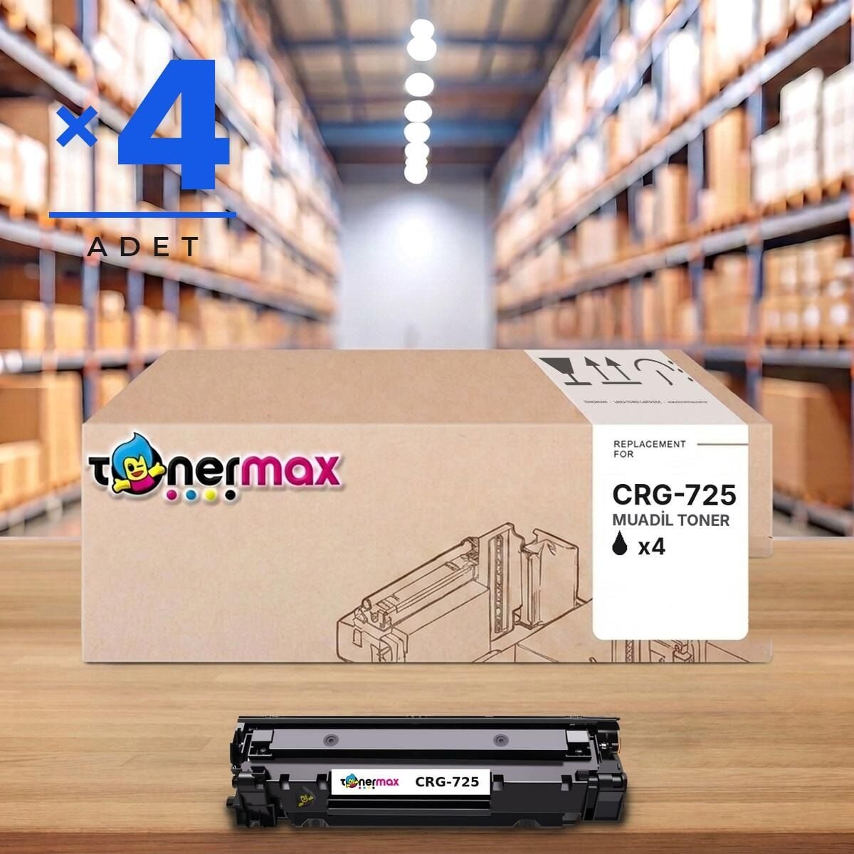 TonerMAX® CRG725 Muadil Toner — 4'lü Paket