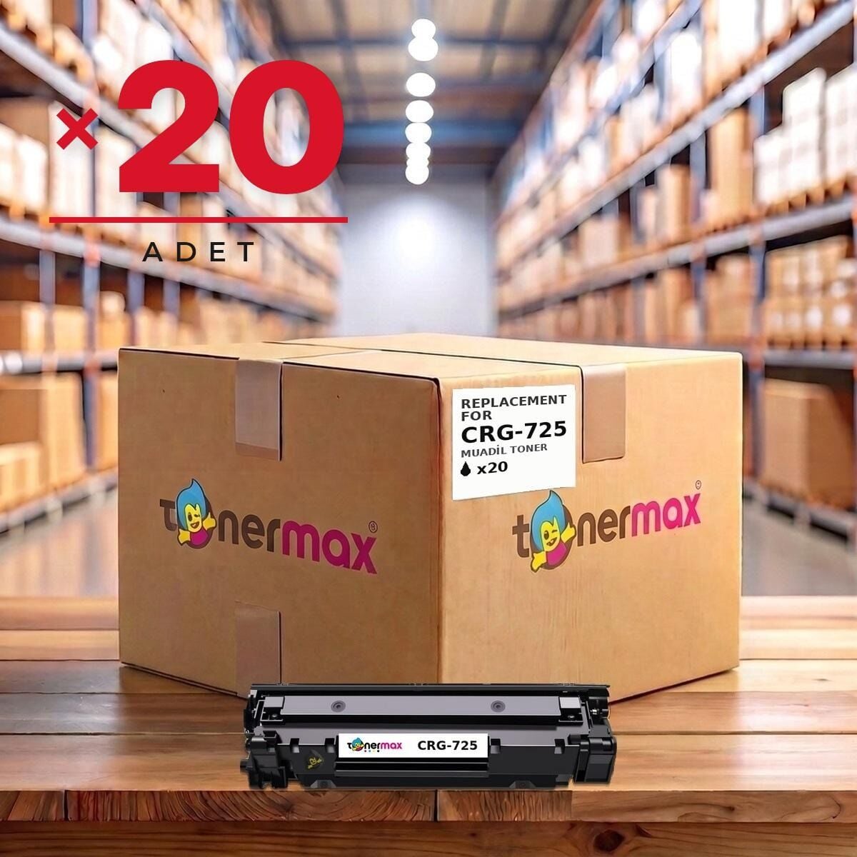 TonerMAX® CRG725 Muadil Toner — 20'li Paket