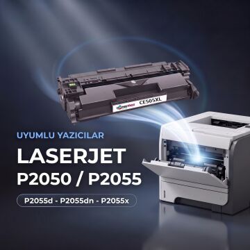 HP CE505XL Muadil Toner 10'lu Paket / P2030 / P2035 / P2050 / P2055