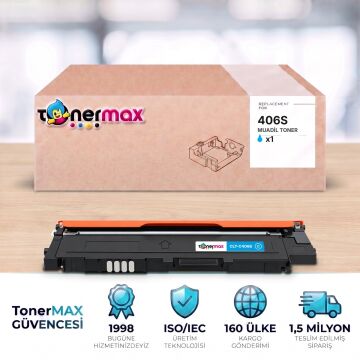 Samsung CLT-C406S Mavi Muadil Toneri / CLP360 / CLP365 / CLX3300 / CLX3305 / C410 / C460