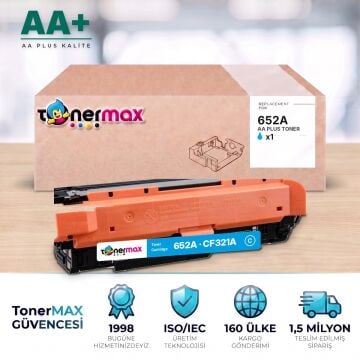 Hp 652A CF321A Mavi Muadil Toner AA Plus / Color LaserJet Enterprise M651 / Flow MFP M680
