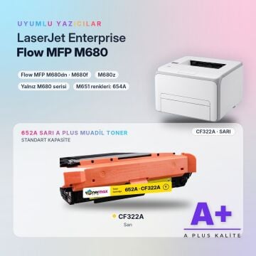 Hp 652A CF322A Sarı Muadil Toner A Plus / Color LaserJet Enterprise M651 / Flow MFP M680