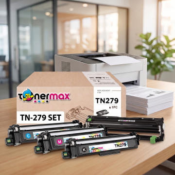 Brother TN-279 Muadil Toner 5 Set + Drum Ünitesi (20 Toner + Drum)- Çipli / DCP-L3520CDW / L3560CDW / HL-L3220CW / L3240CDW / L3280CDW / MFC-L3720CDW / L3760CDW / L3755CDW / L3780CDW / L8390CDW
