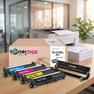 Brother TN-279XL Muadil Toner 5 Set + Drum Ünitesi (20 Toner + Drum) - Yüksek Kapasite- Çipli / DCP-L3520CDW / L3560CDW / HL-L3220CW / L3240CDW / L3280CDW / MFC-L3720CDW / L3760CDW / L3755CDW / L3780CDW / L8390CDW