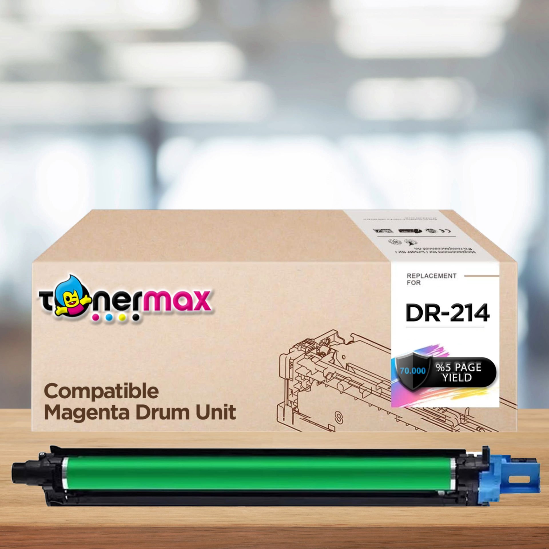 Konica Minolta Uyumlu Tonermax DR-214 Muadil Drum Ünitesi Kırmızı / Bizhub C227 / C287
