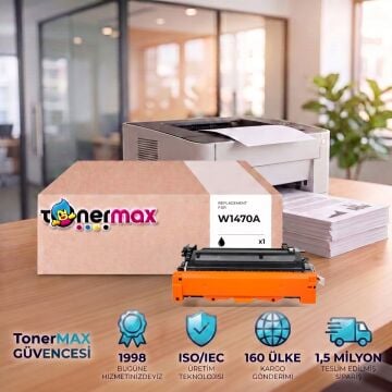 HP W1470A Çipli Muadil Toner 20'li Paket (1 Koli) / M610 / M611 / M612 / M634 / M635 / M636