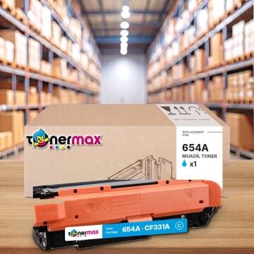 Hp 654A CF331A Mavi Muadil Toner - Çipli / Color LaserJet Enterprise M651