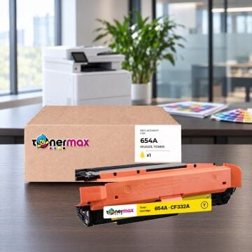 Hp 654A CF332A Sarı Muadil Toner - Çipli / Color LaserJet Enterprise M651