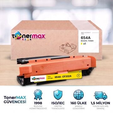 Hp 654A CF332A Sarı Muadil Toner - Çipli / Color LaserJet Enterprise M651