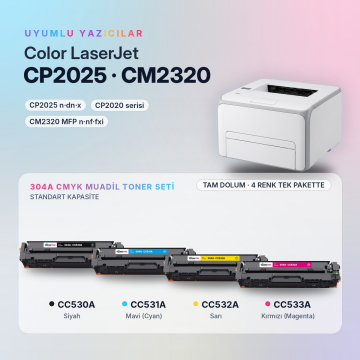 HP 304A Muadil Toner Set / CC530A / CM2320 / CP2025
