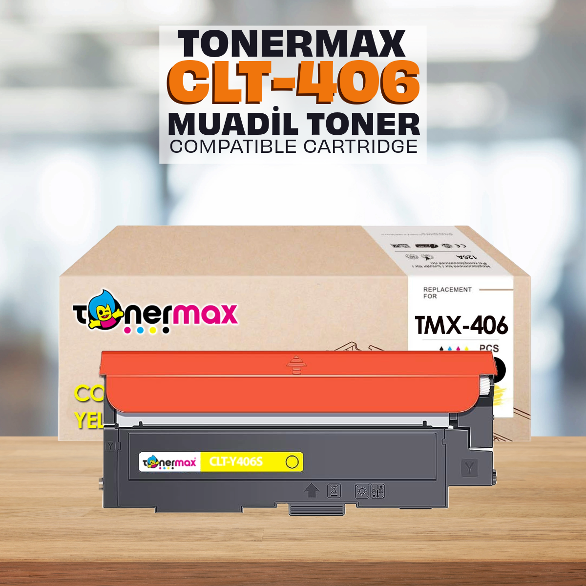 Samsung CLT-Y406S Sarı Muadil Toneri / CLP360 / CLP365 / CLX3300 / CLX3305 / C410 / C460