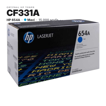 Hp 654A CF331A / Color LaserJet Enterprise M651 Mavi Orjinal Toner