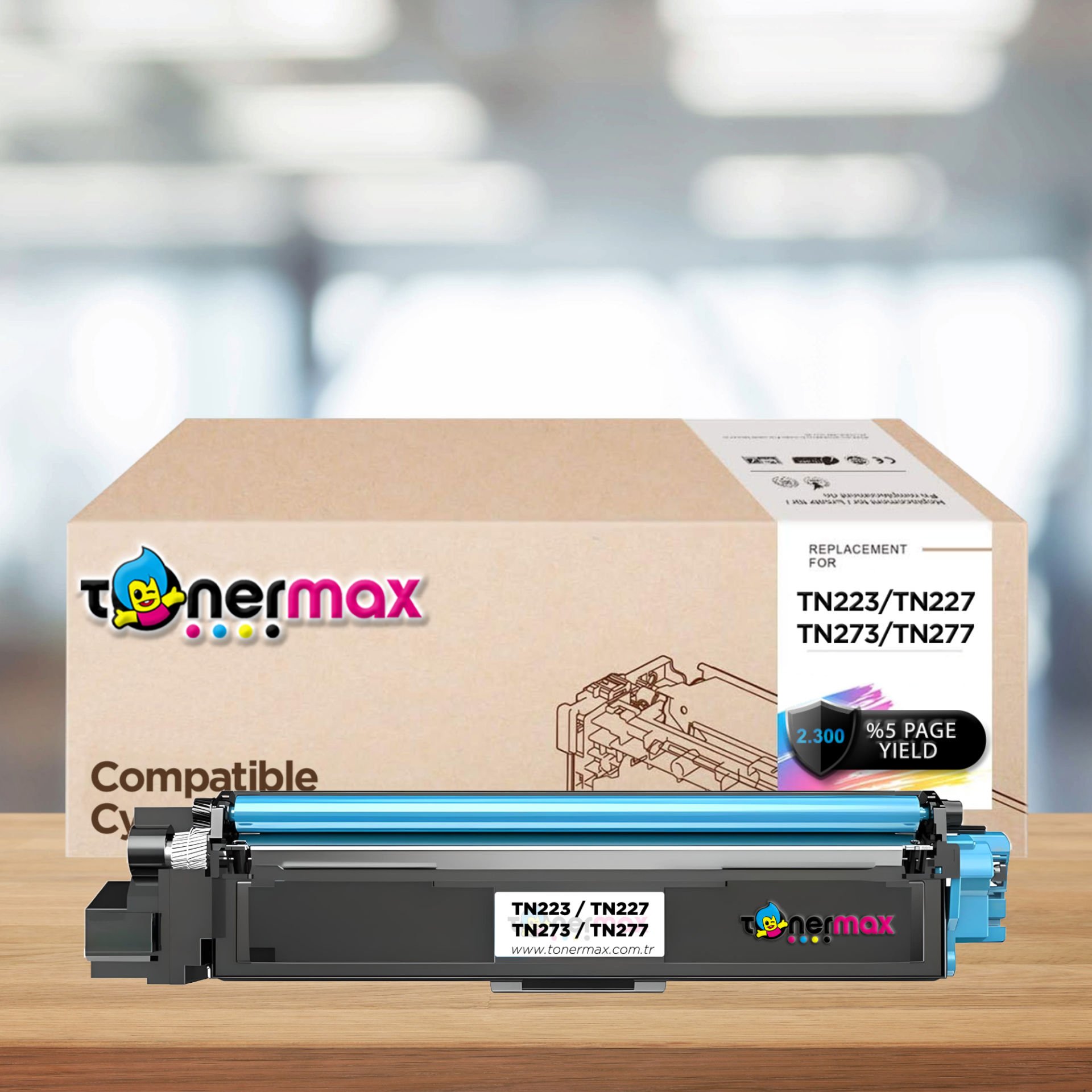 Brother TN223 /TN227 Mavi Muadil Toneri / HL-L3210 / L3230 / L3270 / L3290 / MFC-L3710 / L3750 / L3770