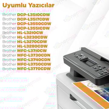 Brother TN223 /TN227 Mavi Muadil Toneri / HL-L3210 / L3230 / L3270 / L3290 / MFC-L3710 / L3750 / L3770