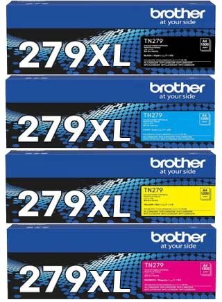 Brother TN-279XL Orijinal Toner Set (4 Renk) - Yüksek Kapasite / DCP-L3520CDW / L3560CDW / HL-L3220CW / L3240CDW / L3280CDW / MFC-L3720CDW / L3760CDW / L3755CDW / L3780CDW / L8390CDW