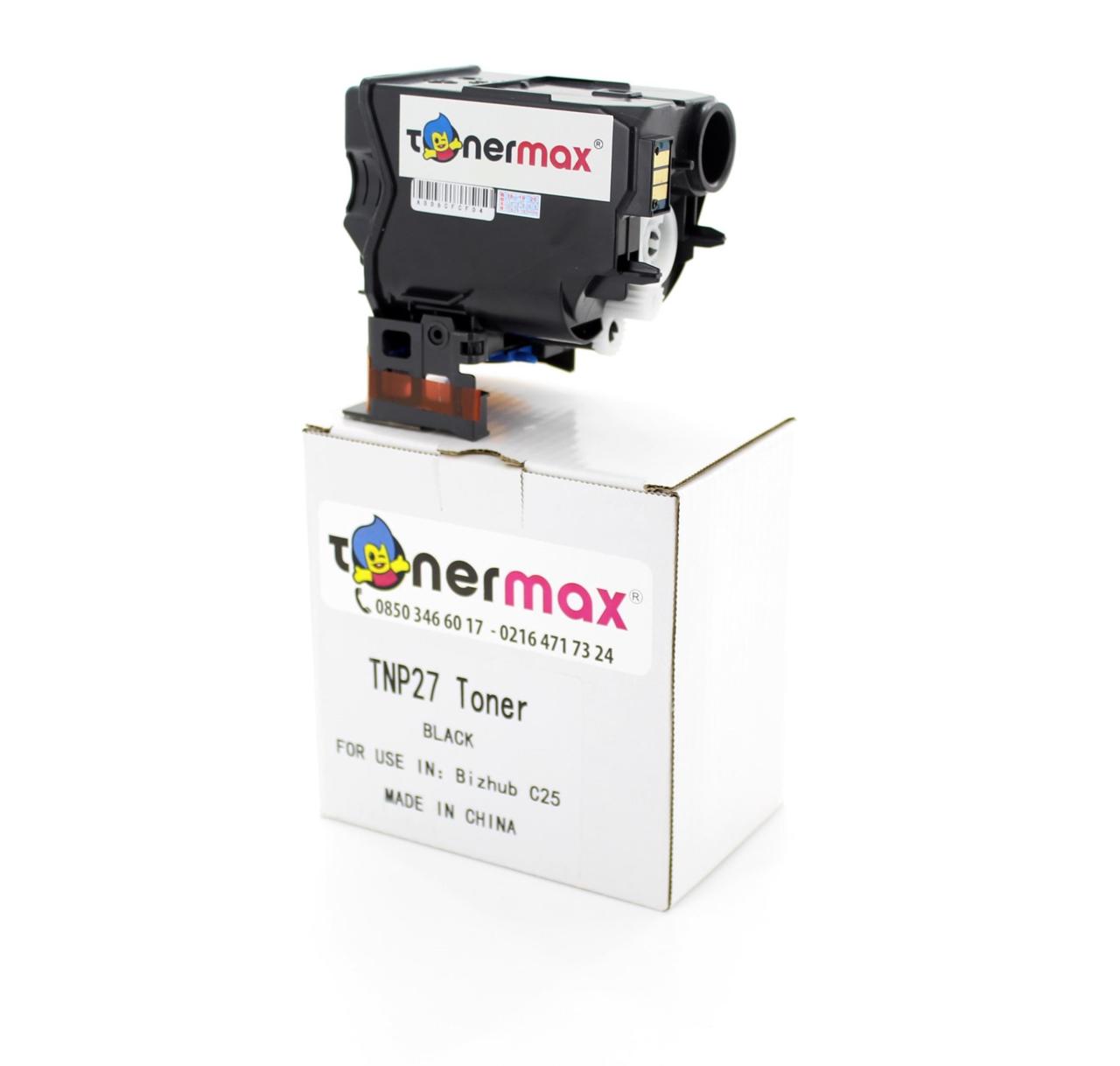 Konica Minolta Uyumlu Tonermax A0X5153 / TNP-27 / Bizhub C25 Siyah Muadil Toner