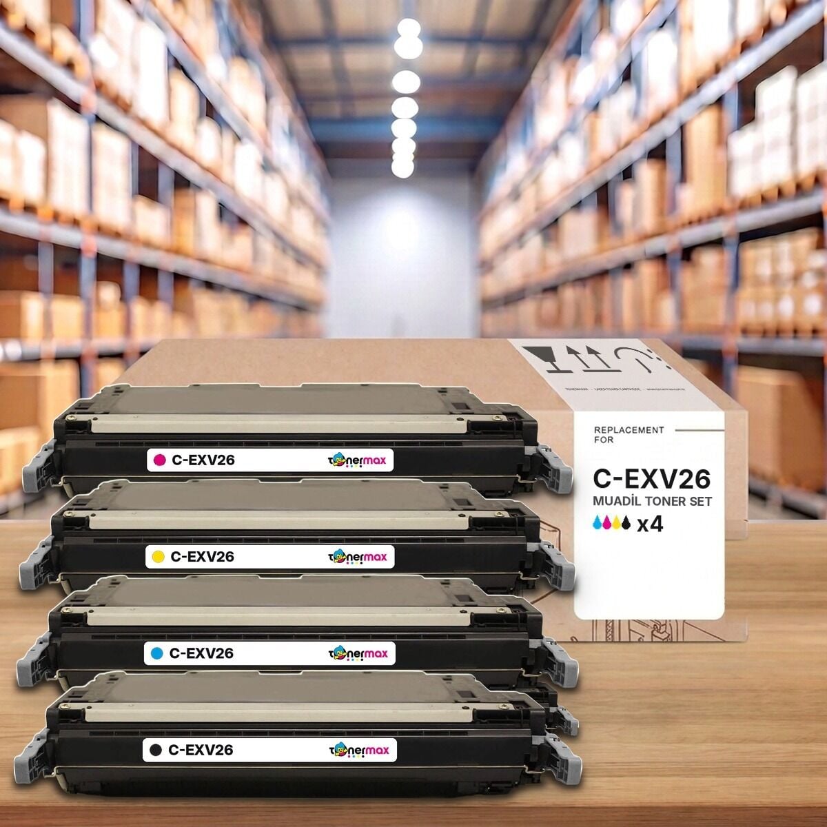 TonerMAX® C-EXV26 CMYK Muadil Toner Takımı