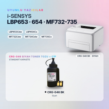 Canon CRG-046 Toner Tozu + Çip Siyah 55GR / LBP653Cdw / LBP654Cx / MF732Cdw / MF734Cdw / MF735Cx