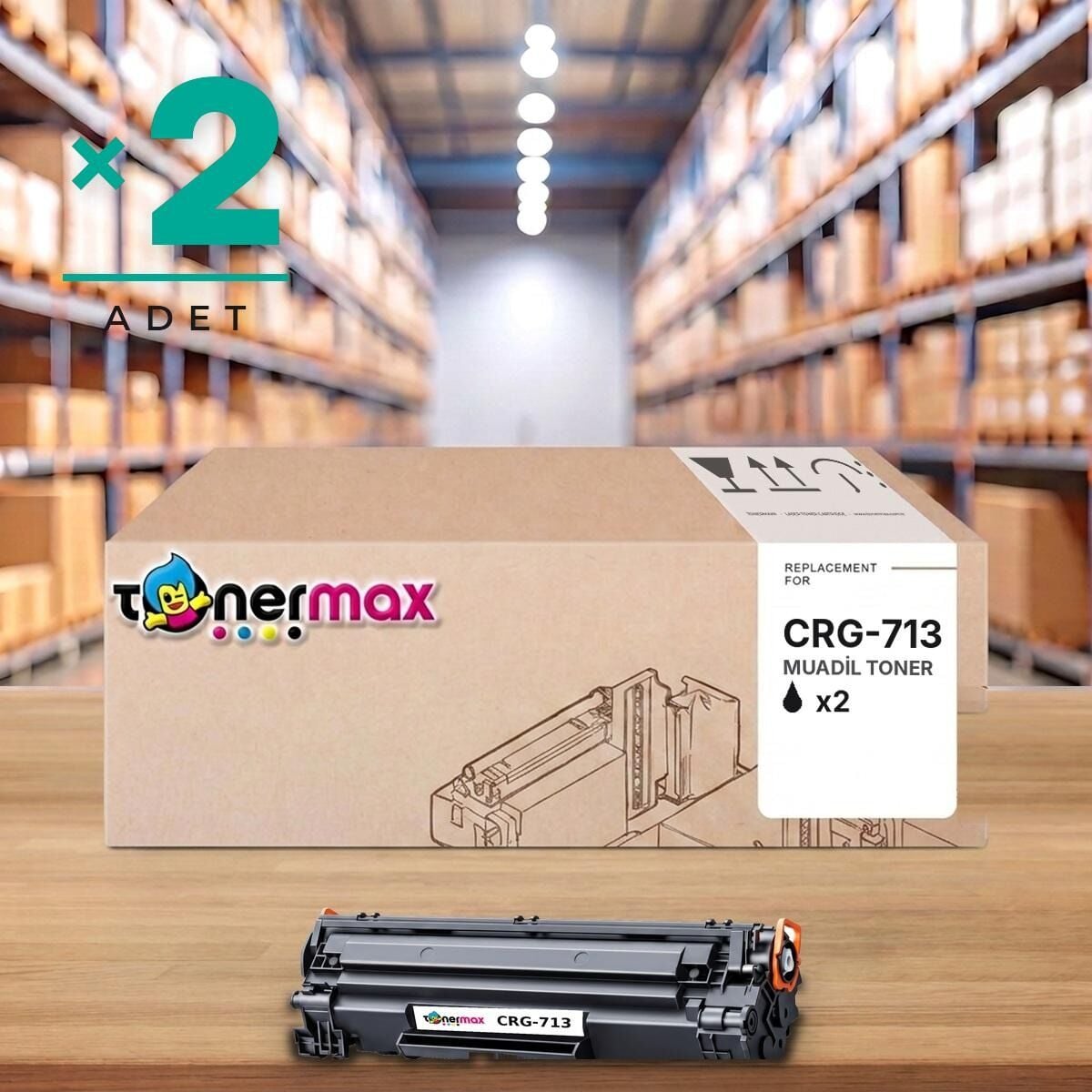 TonerMAX® CRG713 Muadil Toner — 2'li Paket