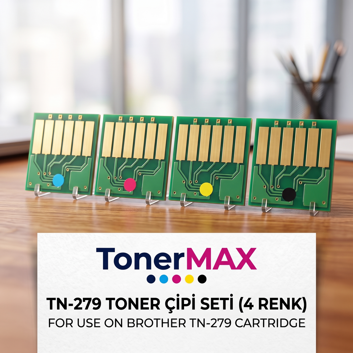Brother TN-279 Toner Çipi Set (4 Renk) / DCP-L3520CDW / L3560CDW / HL-L3220CW / L3240CDW / L3280CDW / MFC-L3720CDW / L3760CDW / L3755CDW / L3780CDW / L8390CDW