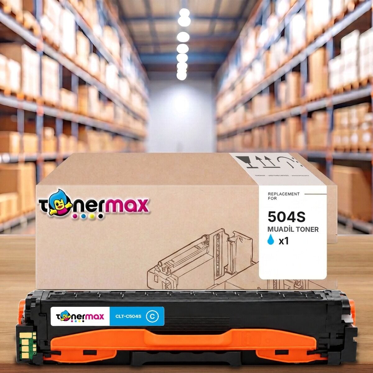 Samsung CLT-C504S Mavi muadil toner