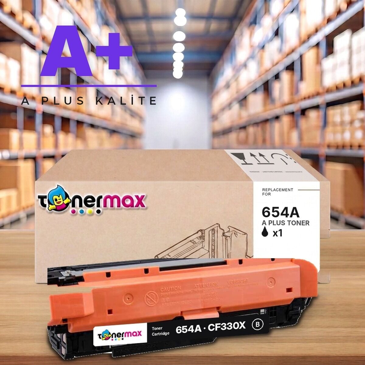 HP 654A CF330X Siyah A Plus muadil toner