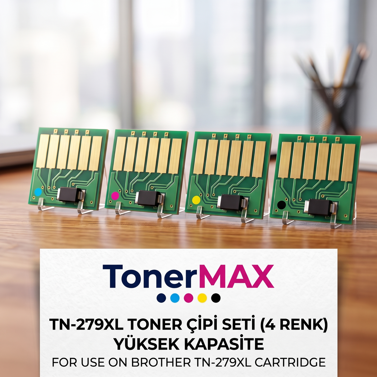 TonerMAX® TonerMAX TN-279XL CMYK Toner Çipi Takımı