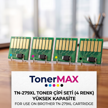 Brother TN-279XL Toner Çipi Set (4 Renk) - Yüksek Kapasite / DCP-L3520CDW / L3560CDW / HL-L3220CW / L3240CDW / L3280CDW / MFC-L3720CDW / L3760CDW / L3755CDW / L3780CDW / L8390CDW