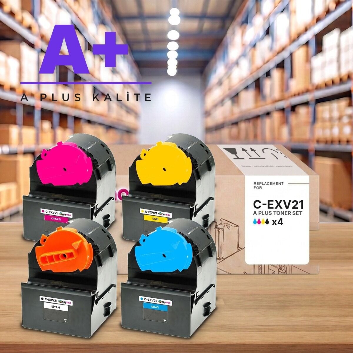 TonerMAX® C-EXV21 CMYK A Plus Muadil Toner Takımı