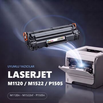 Hp CB436A Muadil Toner 10'lu Paket / M1120 / M1522 / P1505