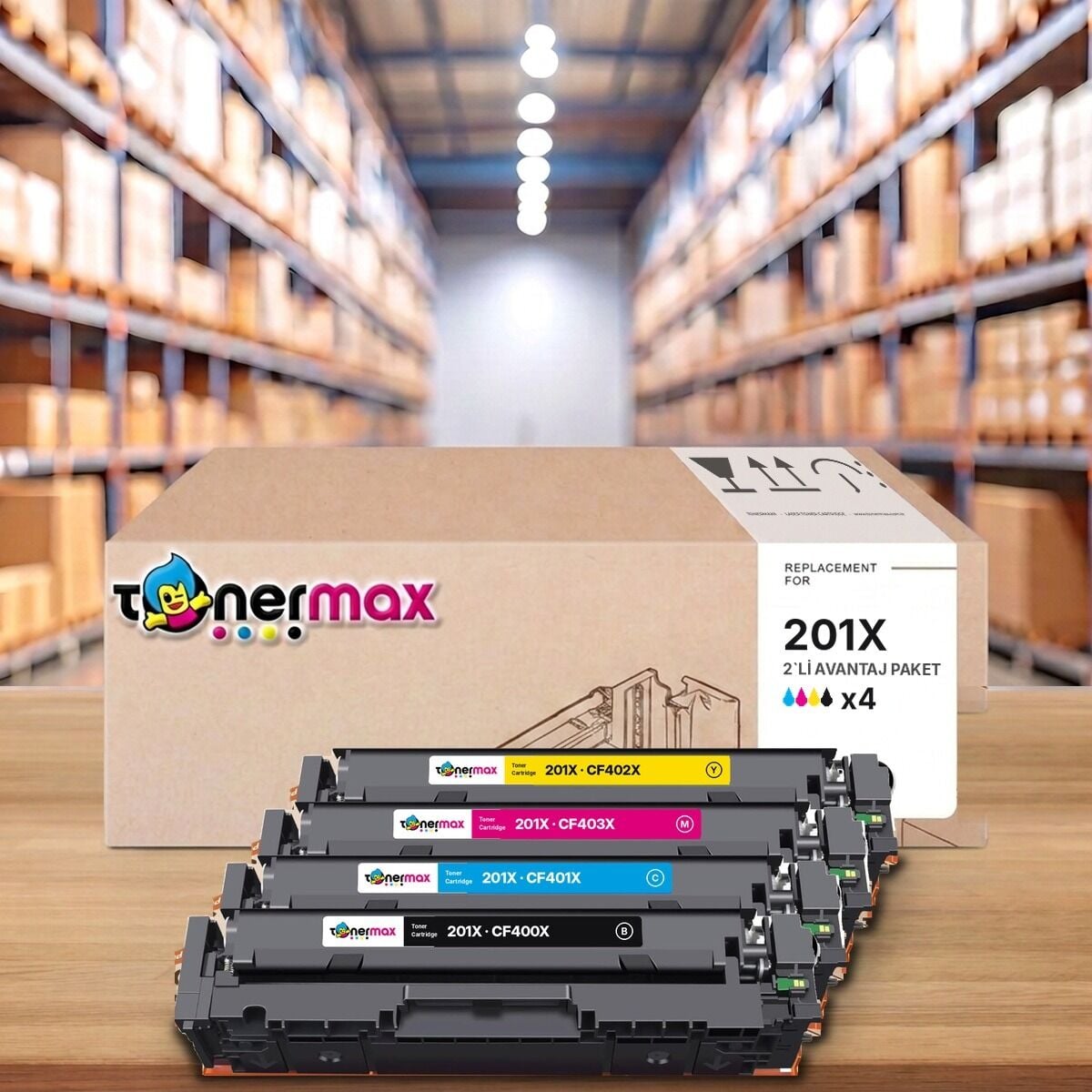 TonerMAX® 201X CMYK 2'li Avantaj Paket + 1 Siyah Hediye Muadil Toner Takımı