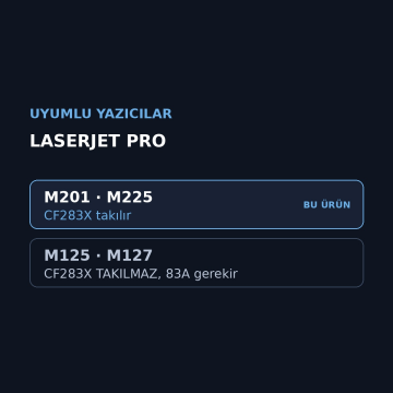Hp CF283X Orjinal Toneri  /  M201 / M225