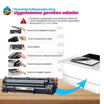 Hp CE285X Muadil Toner 4'lü Paket/ P1102 / M1122 / M1212NF / M1132