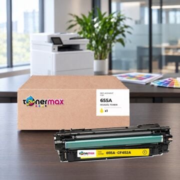Hp 655A CF452A Sarı Muadil Toner - Çipli / Color LaserJet Enterprise M652 / M653 / MFP M681 / M682