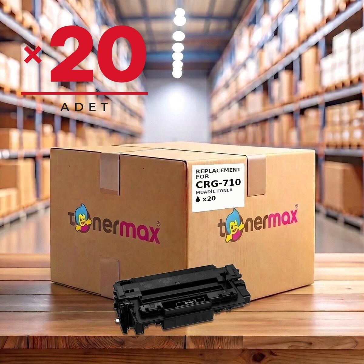 TonerMAX® CRG710 Muadil Toner — 20'li Paket