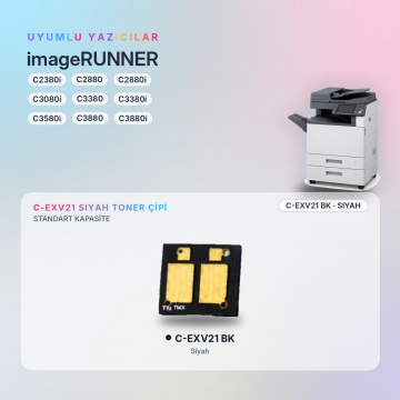 Canon C-EXV21 / IR-C2380i / C2880 / C2880i / C3080i / C3380 / C3380i / C3580i / C3880 / C3880i Siyah Çip
