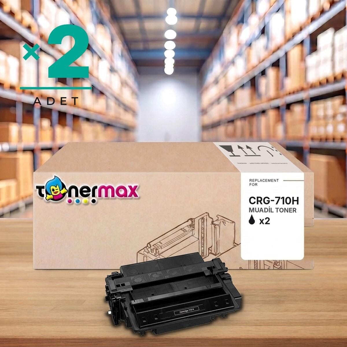 TonerMAX® CRG710H Muadil Toner — 2'li Paket