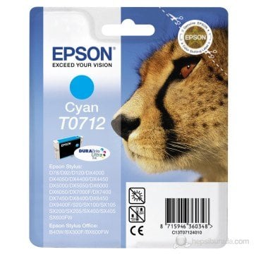 Epson T0712 Mavi Orjinal Kartuş